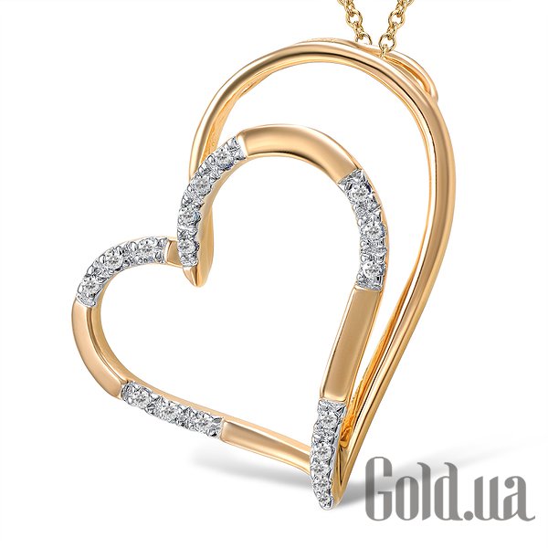 

Кулоны-сердечки Lurie Jewelry, Золотой кулон с бриллиантами