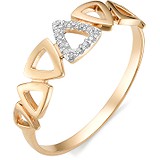 Женское золотое кольцо с бриллиантами, 1602789