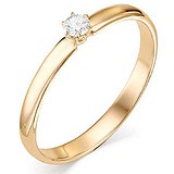 Золотое кольцо с бриллиантом, 1603557