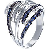 Женское серебряное кольцо с куб. циркониями, 1609701