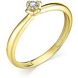 Золотое кольцо с бриллиантом, 1622245