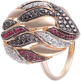 Женское золотое кольцо с бриллиантами и рубинами, 1648869
