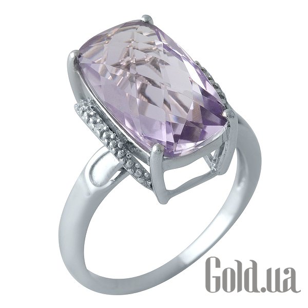 

Женские кольца Fresh Jewelry, Женское серебряное кольцо с аметистом и куб. циркониями, 18