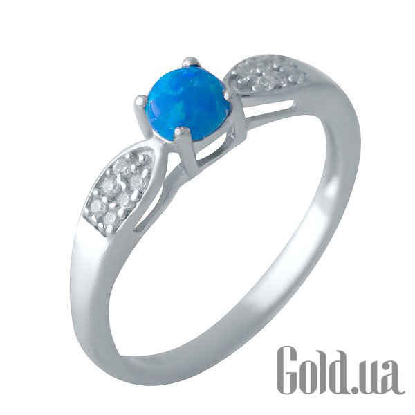 

Женские кольца Fresh Jewelry, Женское серебряное кольцо с опалом и куб. циркониями, 17.5