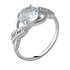 Женское серебряное кольцо с куб. циркониями и топазом - фото 1