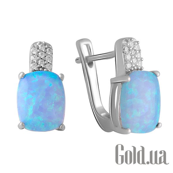 

Серьги Fresh Jewelry, Серебряные серьги с куб. циркониями и опалами