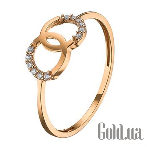 

Кольцо Украина, Женское золотое кольцо с куб. циркониями, 16