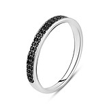 Серебряное обручальное кольцо с куб. циркониями, 1771237