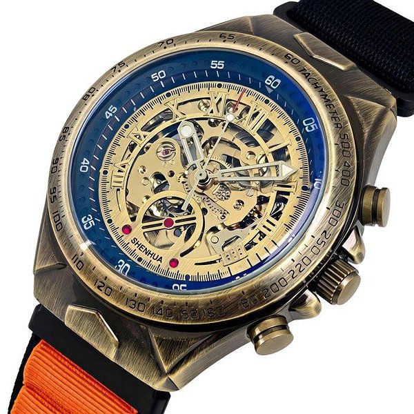 Winner Чоловічий годинник Status New Orange Black 3960 bt3960