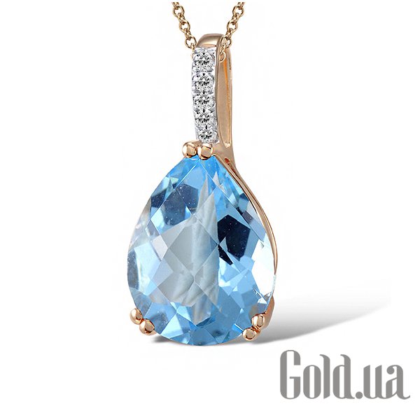 

Женский кулон Lurie Jewelry, Золотой кулон с бриллиантами и топазом