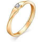 Золотое кольцо с бриллиантом, 1633510