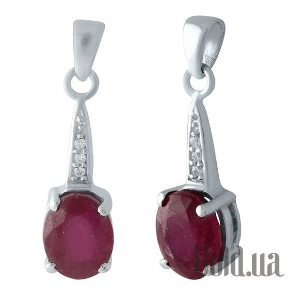 

Женские кулоны Fresh Jewelry, Серебряный кулон с рубином и куб. циркониями