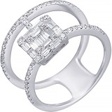 Женское золотое кольцо с бриллиантами, 1673446