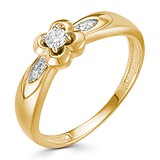 Женское золотое кольцо с бриллиантами, 1696998