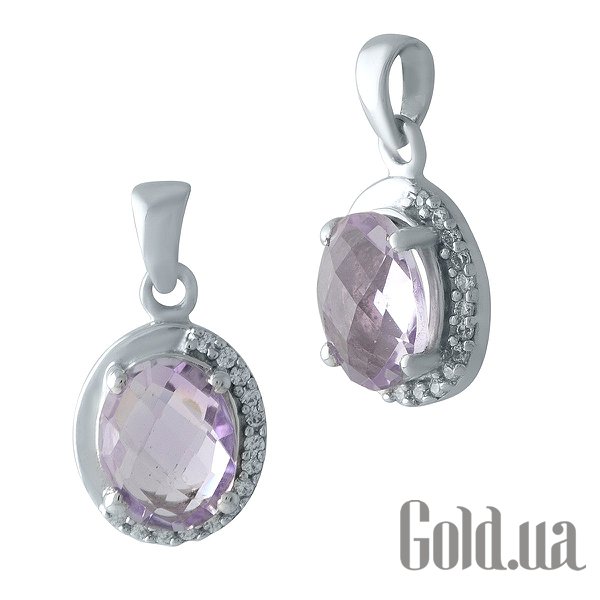 

Женские кулоны Fresh Jewelry, Серебряный кулон с аметистом и куб. циркониями