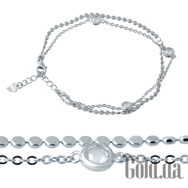 

Женские браслеты Fresh Jewelry, Женский серебряный браслет с куб. циркониями, 17