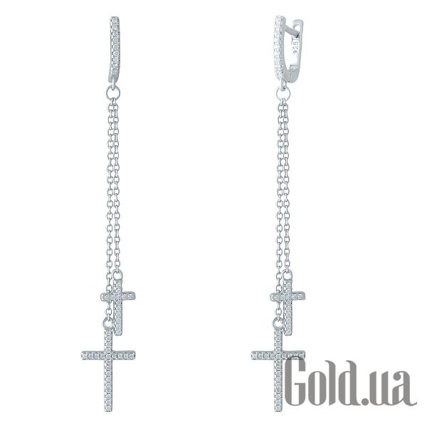 

Серьги с подвесками Fresh Jewelry, Серебряные серьги с куб. циркониями