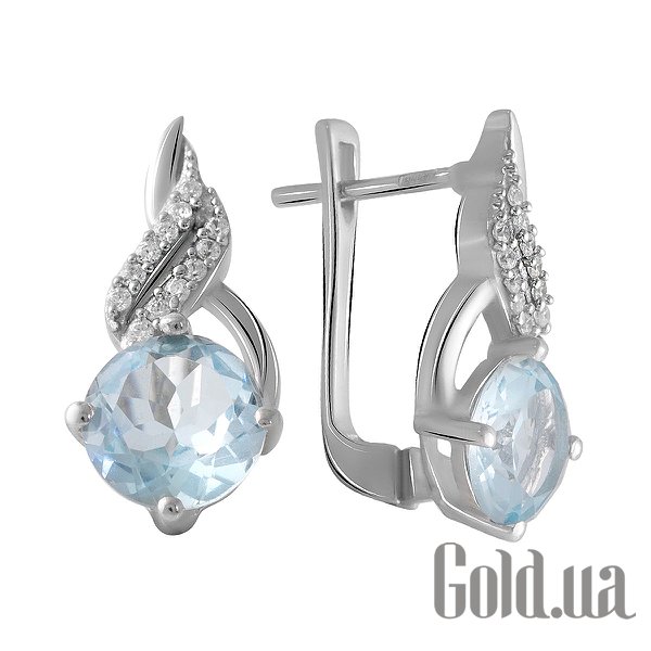 

Серьги Fresh Jewelry, Серебряные серьги с куб. циркониями и топазами