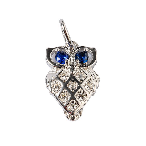 Срібний кулон з куб. цирконіями