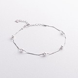 Женский серебряный браслет с культив. жемчугом, 1797350