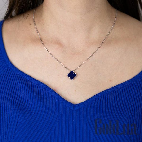 Серебряное колье с синт. лазуритом DIA3401137 – изображение 3