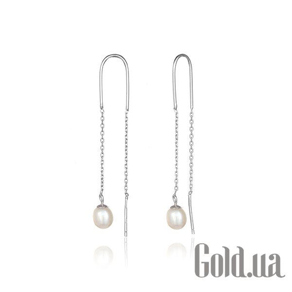 

Серьги с подвесками Silvex925, Серебряные серьги с жемчугом
