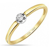Золотое кольцо с бриллиантом, 1554663