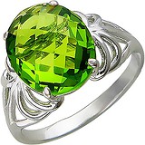 Женское серебряное кольцо с турмалином, 1613543