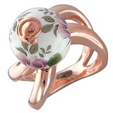 Женское серебряное кольцо в позолоте, 1617383