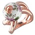 Женское серебряное кольцо в позолоте - фото 1