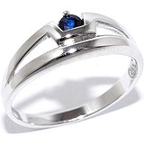 Silver Wings Женское серебряное кольцо с сапфиром, 1618407