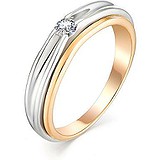 Золотое обручальное кольцо с бриллиантом, 1622247