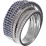 Женское серебряное кольцо с куб. циркониями, 1670375