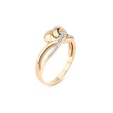 Женское золотое кольцо с куб. циркониями, 1699303