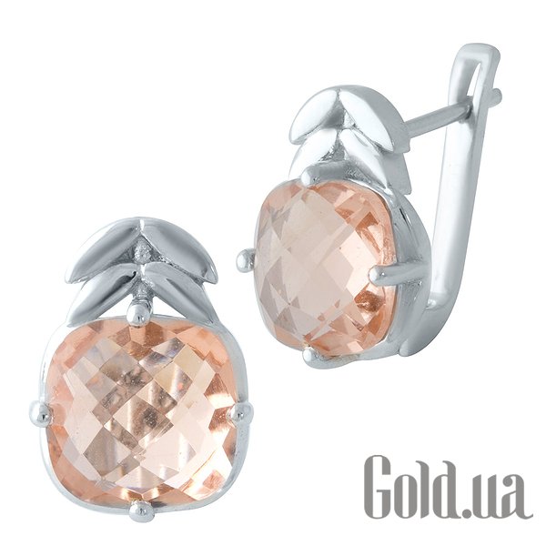 

Серьги Fresh Jewelry, Серебряные серьги с синт. морганитами