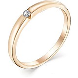 Золотое обручальное кольцо с бриллиантом, 1711079