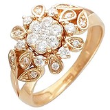 Женское золотое кольцо с бриллиантами, 1713895