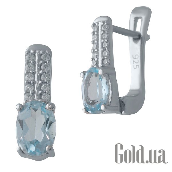 

Серьги Fresh Jewelry, Серебряные серьги с топазами и куб. циркониями