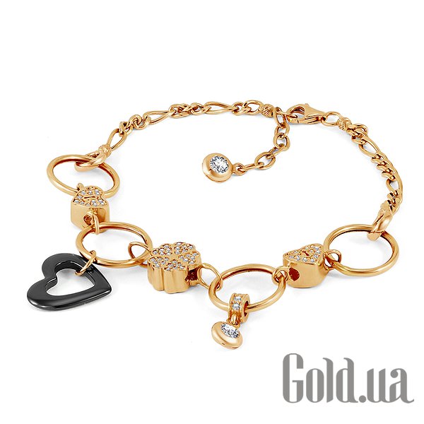

Браслет Украина, Женский золотой браслет с куб. циркониями, 19
