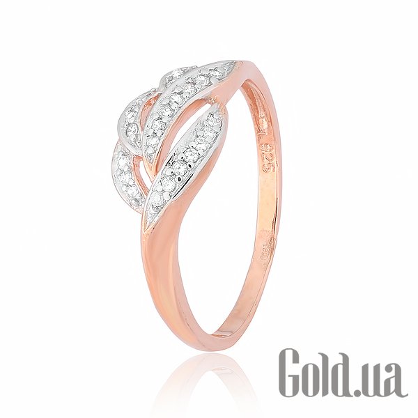 

Женские кольца Silvex925, Женское серебряное кольцо с куб. циркониями в позолоте, 18