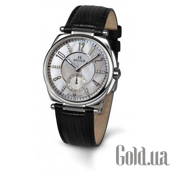 Купити Seculus Жіночий годинник 1700.8.1069 white-mop-cz, ss, black leather
