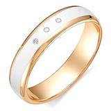 Золотое обручальное кольцо с бриллиантами, 1556200