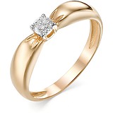 Золотое кольцо с бриллиантом, 1615336