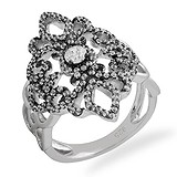 Женское серебряное кольцо с куб. циркониями, 1665256
