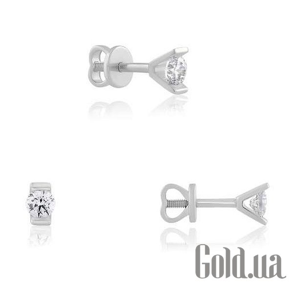 

Серьги-гвоздики Украина, Золотые серьги с Swarovski Zirconia