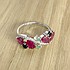 Женское серебряное кольцо с рубинами, сапфирами, изумрудами и куб. циркониями - фото 3