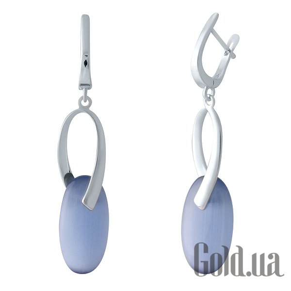 

Серьги с подвесками Fresh Jewelry, Серебряные серьги с кошачьим глазом