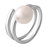 Женское серебряное кольцо с культив. жемчугом, 1743080