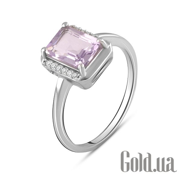 

Женские кольца Fresh Jewelry, Женское серебряное кольцо с куб. циркониями и аметистом, 17.5