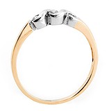 Золотое обручальное кольцо с бриллиантами, 1765096